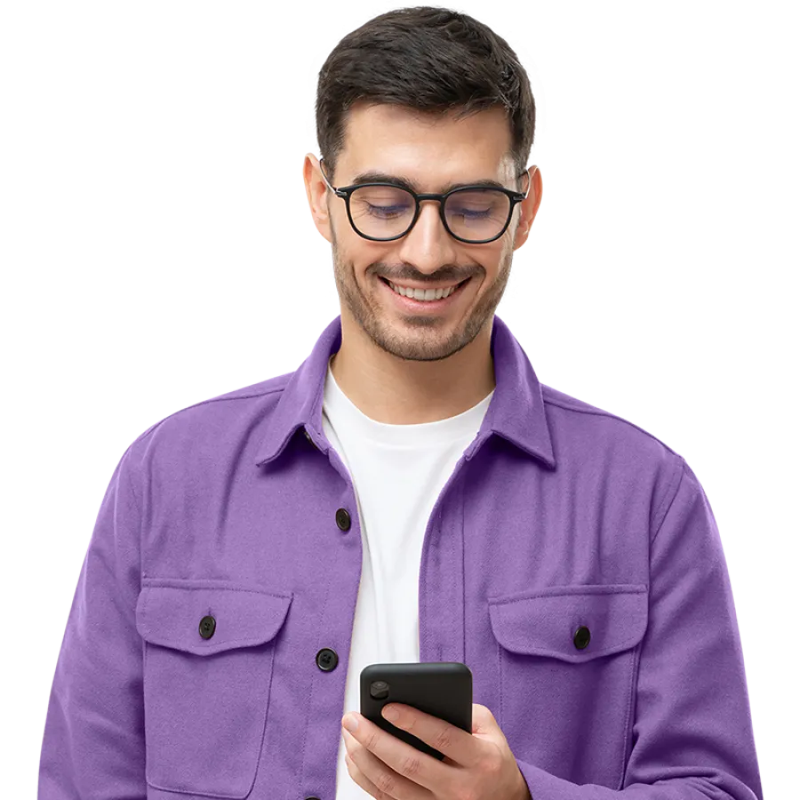man using mobile phone
