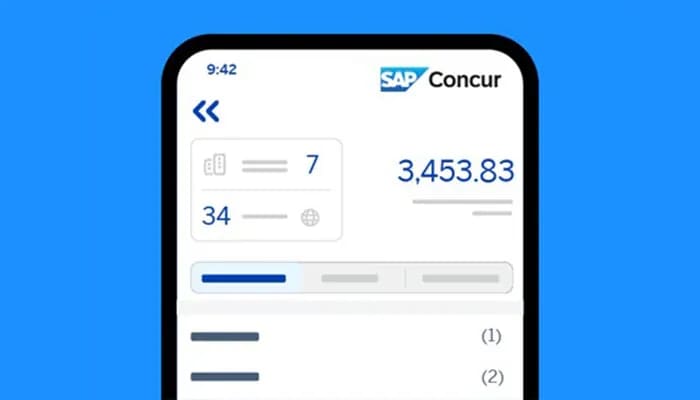 concur expense screenshot on iphone